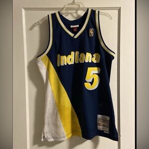 100% Authentic Jalen Rose Mitchell & Ness 96 97 Pacers Jersey Men’s Size L 44